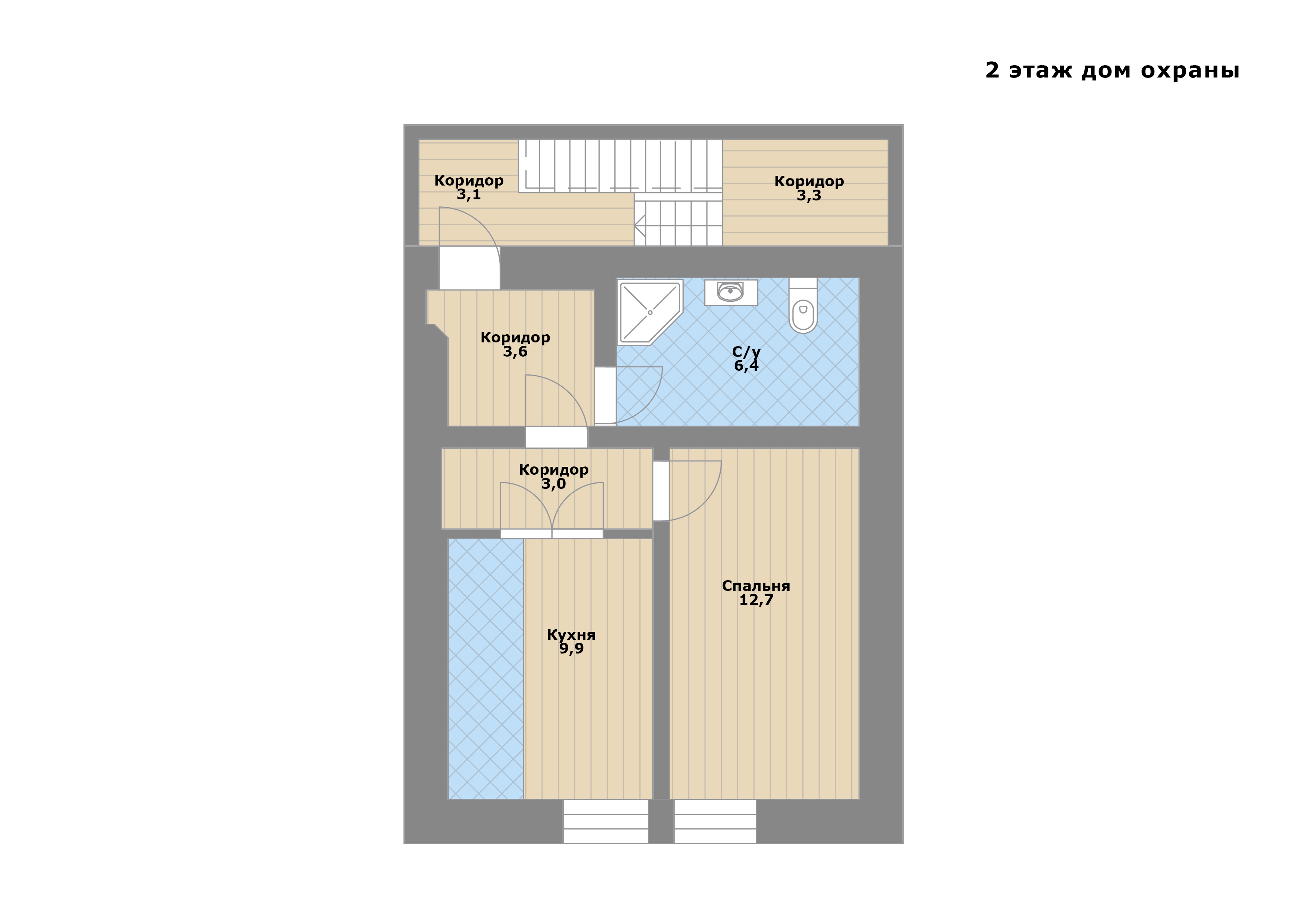 Планировка Домовладение с 3 спальнями 450 м2 в посёлке Заречье (Николина гора) Фото 7