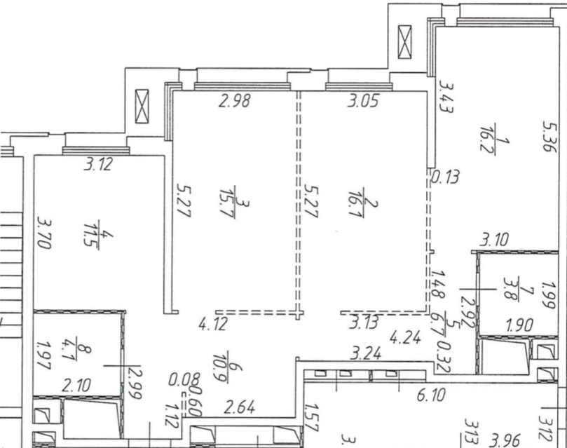 Планировка Апартаменты с 2 спальнями 85 м2 в ЖК Mainstreet
