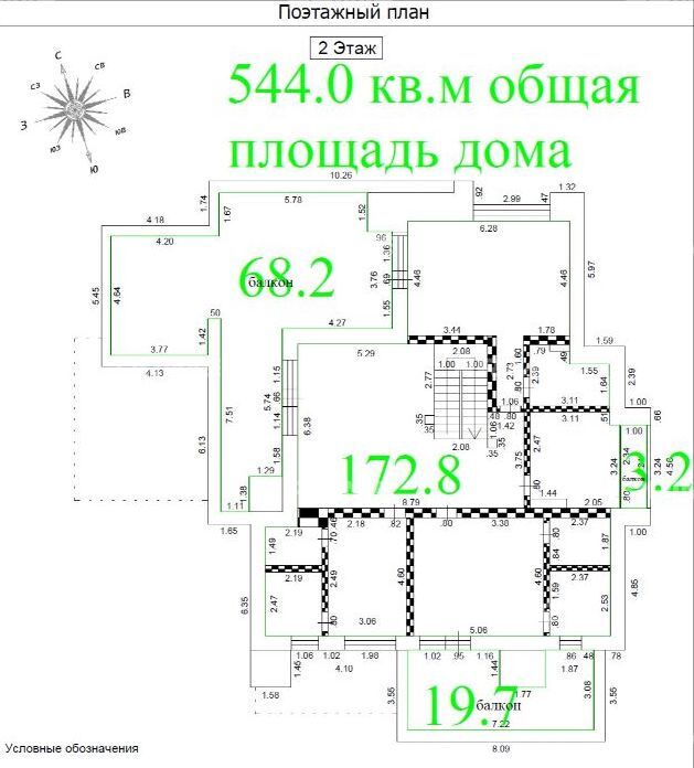 Планировка Домовладение с 4 спальнями 544 м2 в посёлке Лес и река Фото 2