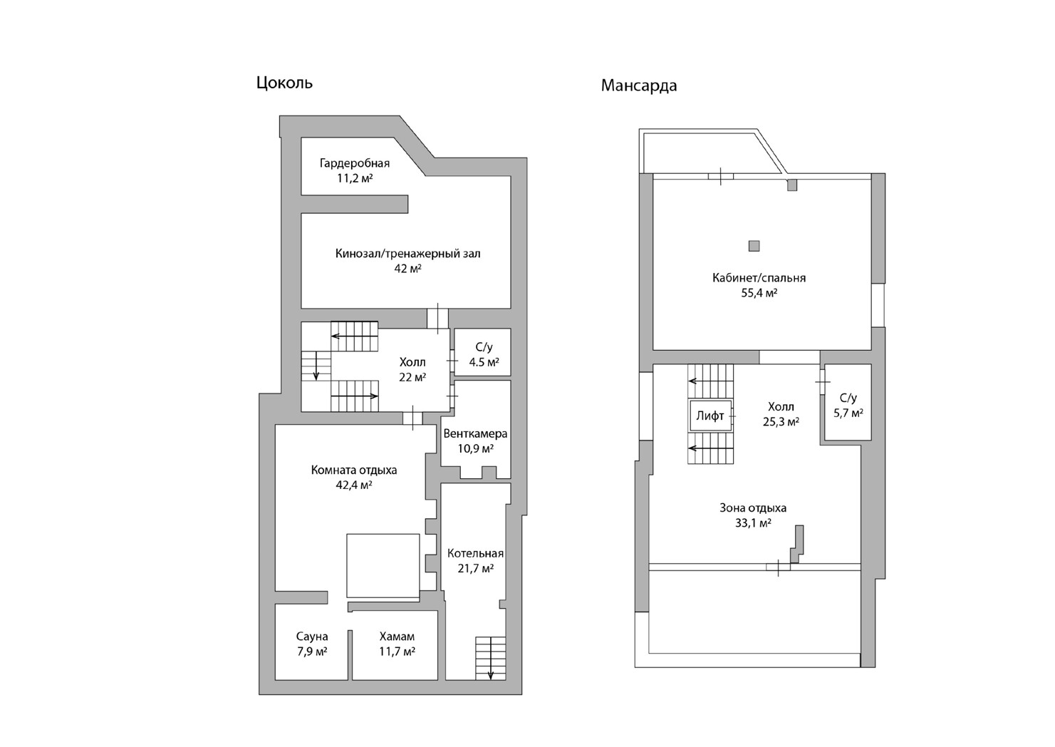 Планировка Таунхаус с 6 спальнями 762 м2 в посёлке Silver Place