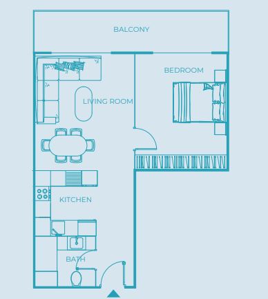 Планировка 1-комнатная квартира 76.5 м2 в ЖК Luma 22