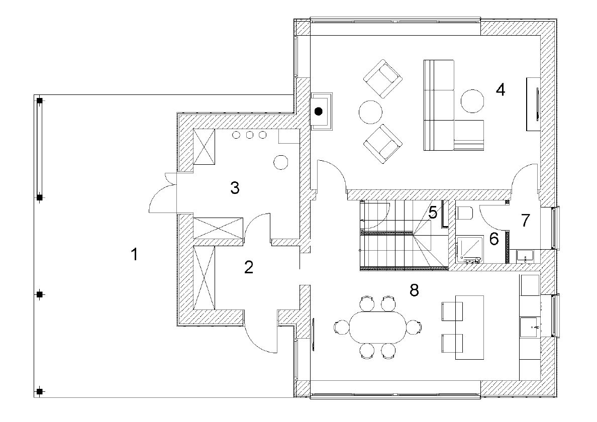 Планировка Домовладение с 4 спальнями 326 м2 в посёлке Зосимово Фото 2