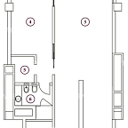 Планировка Апартаменты с 1 спальней 94.3 м2 в ЖК Звезды Арбата