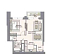 Планировка 1-комнатная квартира 95.5 м2 в ЖК Harbour Views Apartments