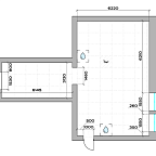 Планировка Апартаменты с 1 спальней 79.9 м2 в ЖК Verdi 