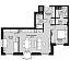 Планировка Апартаменты с 2 спальнями 81.8 м2 в ЖК Wellton Spa Residence