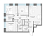 Планировка Квартира с 3 спальнями 102.2 м2 в ЖК West Garden
