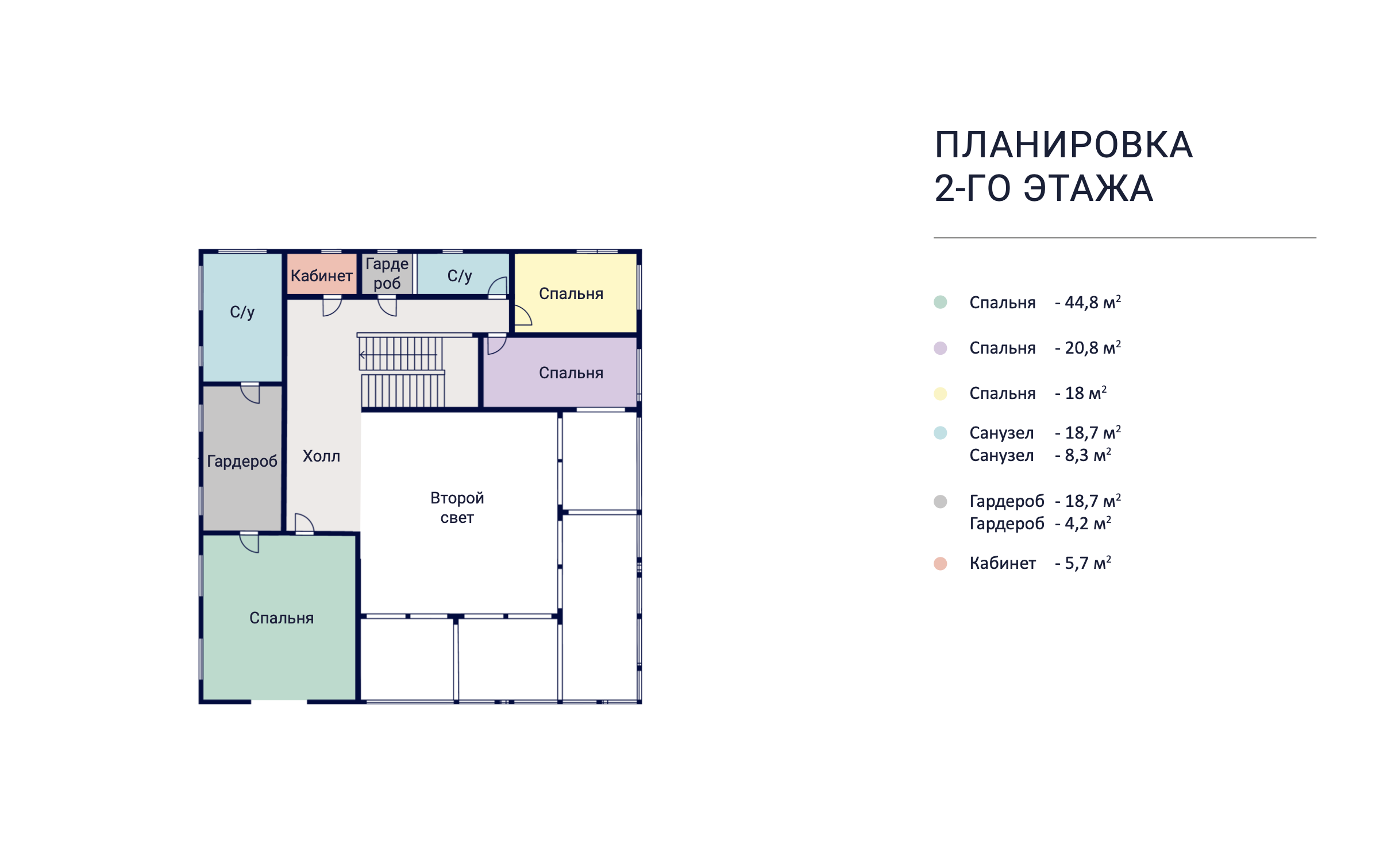 Планировка Домовладение с 4 спальнями 1075 м2 в посёлке Солнечная Поляна Фото 2