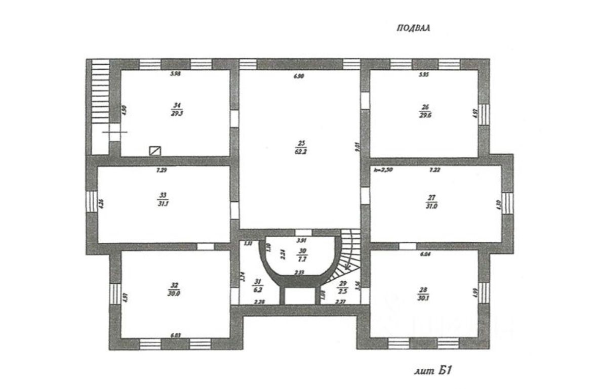 Планировка Домовладение с 6 спальнями 1043 м2 в посёлке Новь