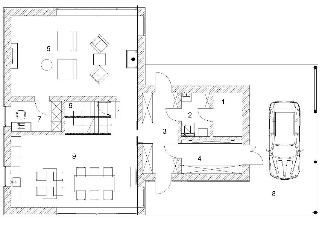 Планировка Домовладение с 3 спальнями 427 м2 в посёлке Зосимово