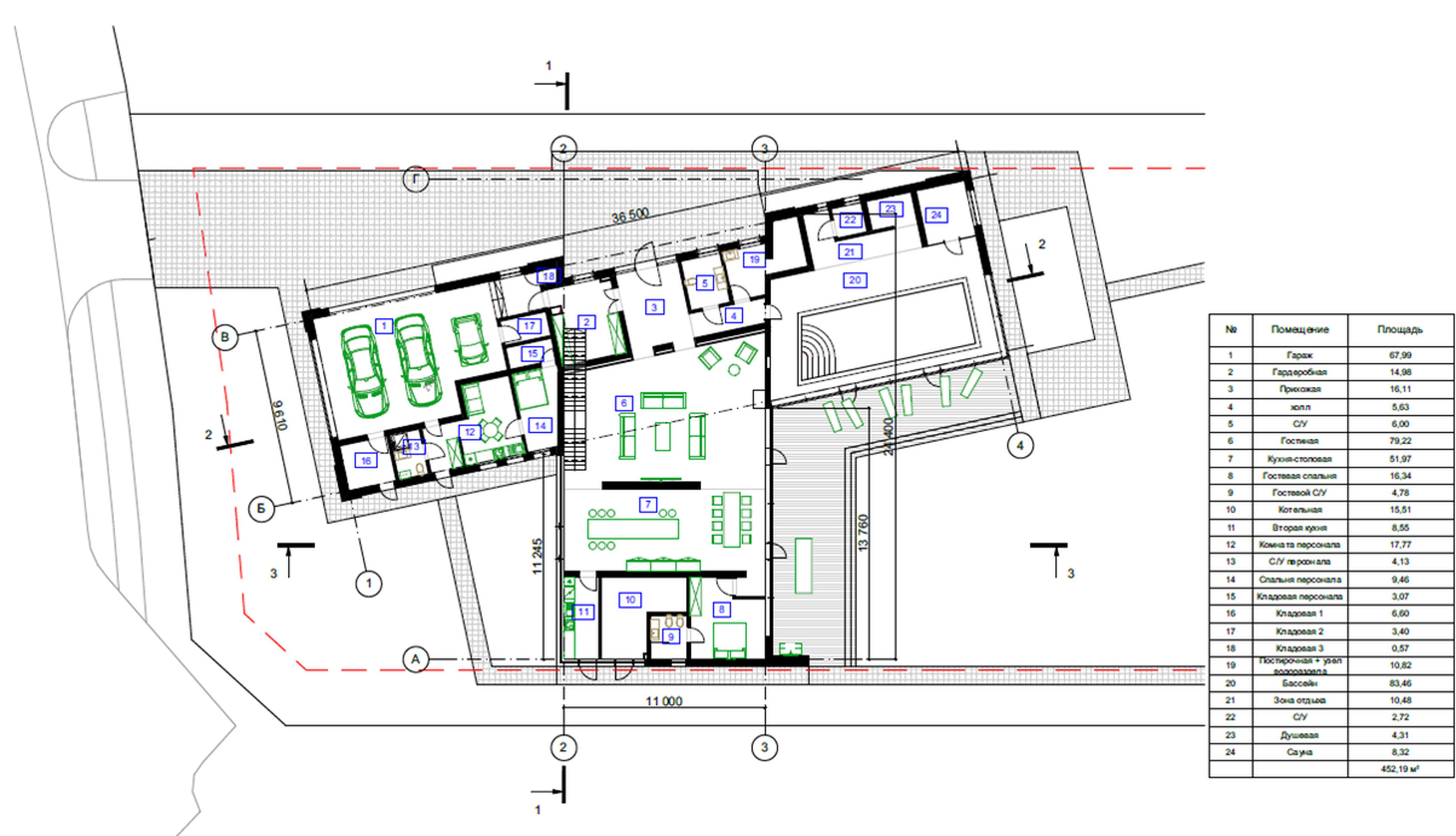 Планировка Домовладение с 5 спальнями 873 м2 в посёлке Millennium Park