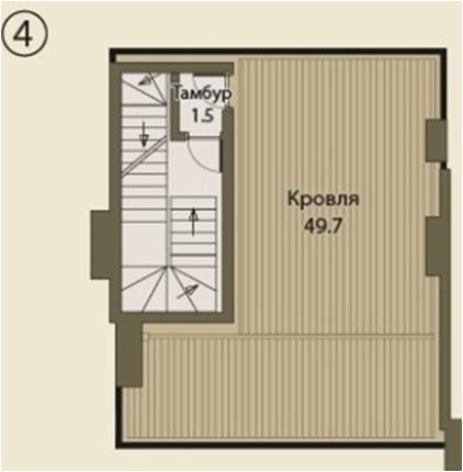 Планировка Таунхаус с 4 спальнями 238 м2 в посёлке Футуро парк Фото 4