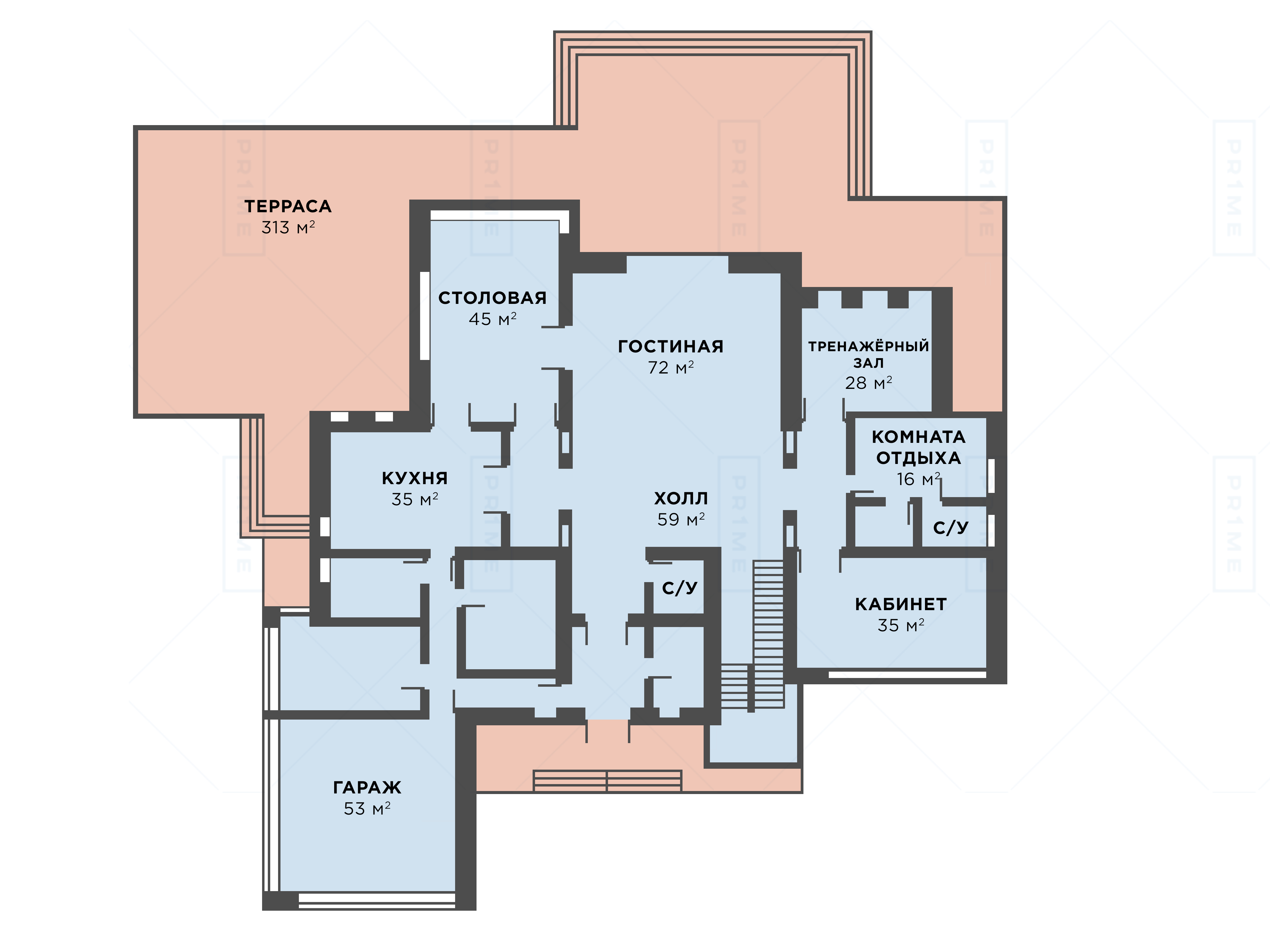 Планировка Домовладение с 4 спальнями 715 м2 в посёлке Millennium Park