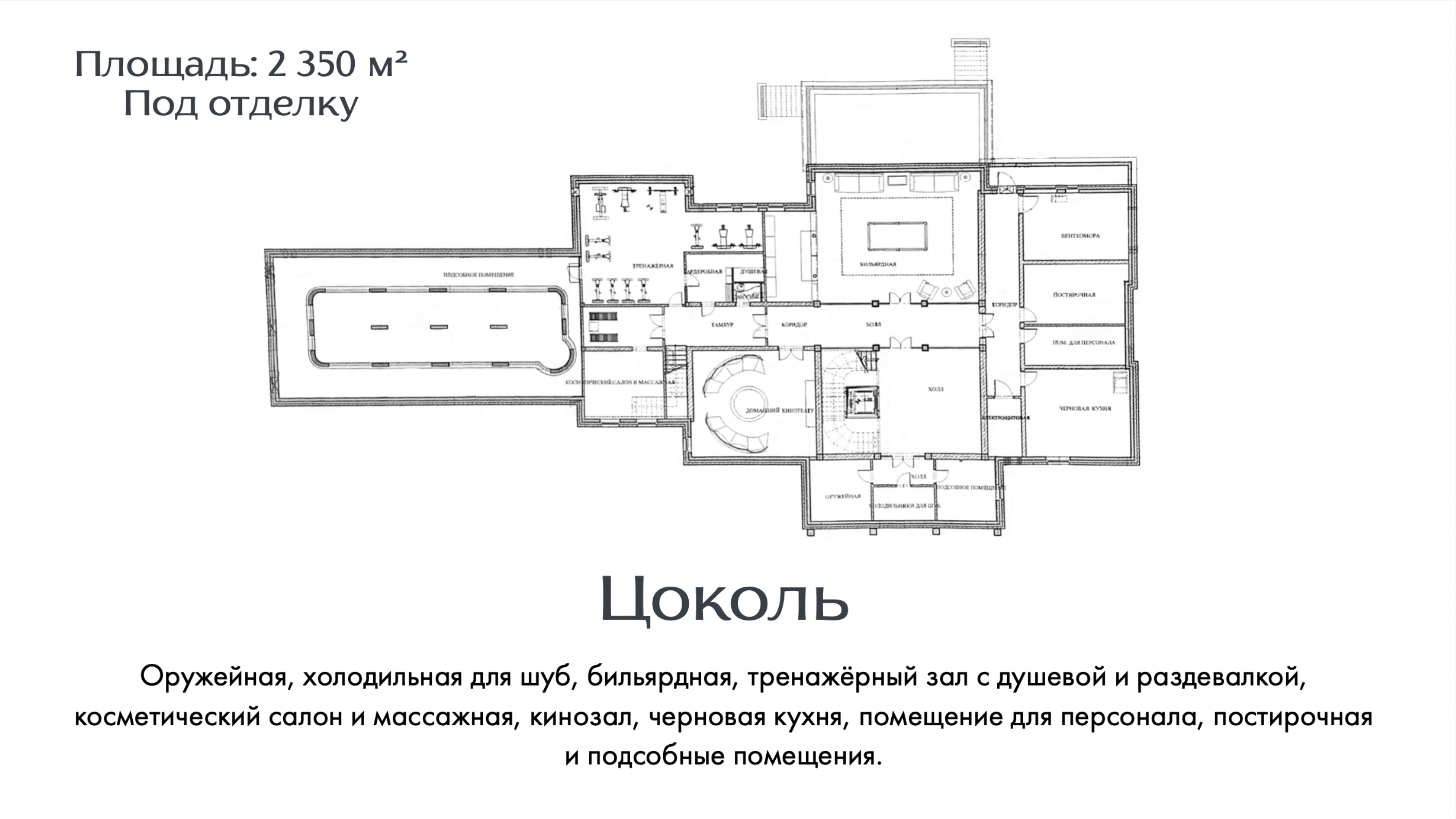 Планировка Домовладение с 8 спальнями 2350 м2 в посёлке Бузаево Фото 4