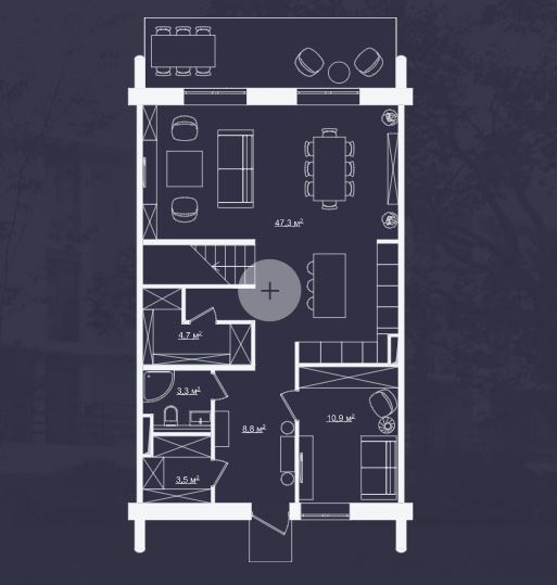 Апартаменты с 4 спальнями 236.5 м2 в ЖК River Residences