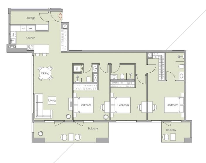 Квартира 151.1 м2 в ЖК V1TER Residence