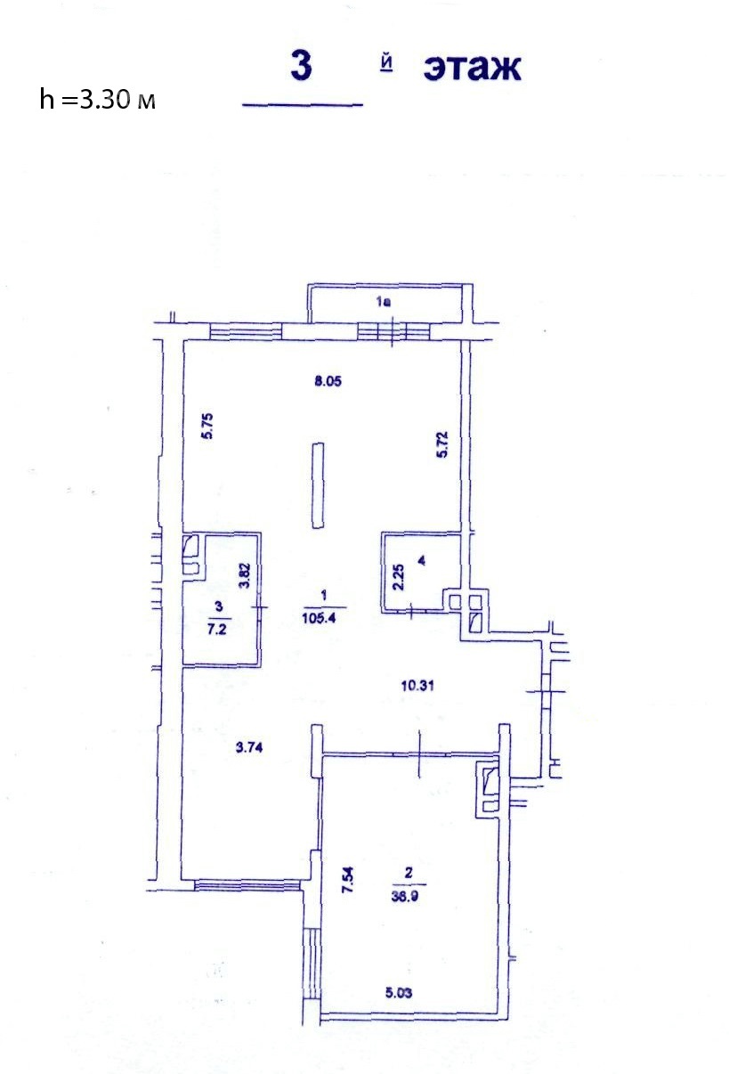Планировка Квартира с 2 спальнями 155.6 м2 в ЖК Дом на Покровском Бульваре