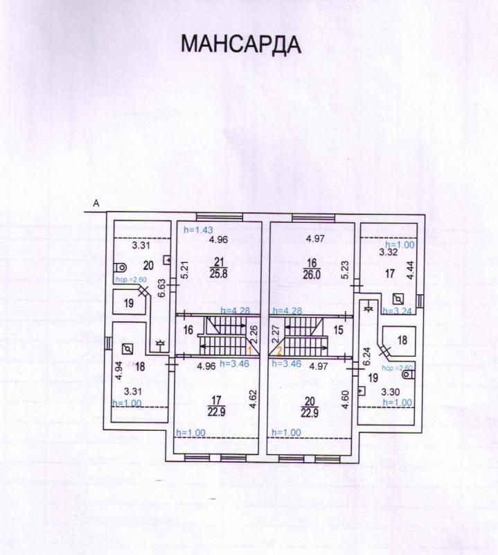 Планировка Дуплекс с 4 спальнями 385 м2 в посёлке ДСК "Мичуринец" Фото 3