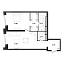 Планировка Квартира с 1 спальней 62.79 м2 в ЖК Republic