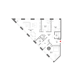Планировка Квартира с 3 спальнями 122.5 м2 в ЖК Voxhall