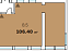 Планировка Апартаменты с 2 спальнями 106.4 м2 в ЖК Verdi 