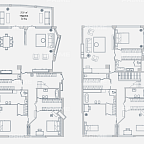 Планировка Апартаменты с 6 спальнями 375 м2 в ЖК Звезды Арбата