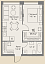 Планировка Квартира с 1 спальней 39.7 м2 в ЖК Stories