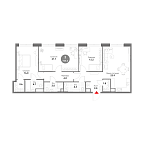 Планировка Квартира с 4 спальнями 104.6 м2 в ЖК Voxhall