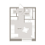 Планировка Апартаменты с 1 спальней 30.45 м2 в ЖК D'oro Mille
