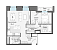 Планировка Квартира с 2 спальнями 78.7 м2 в ЖК Чистые Пруды