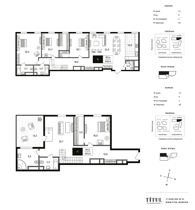 Layout picture 4-rooms from 107.1 m2 Photo 2