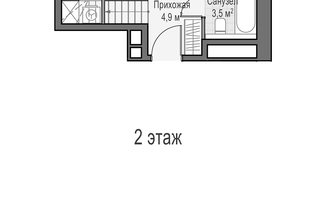 Квартира с 1 спальней 49.21 м2 в ЖК Дом Достижение