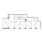 Планировка Квартира с 5 спальнями 140.2 м2 в ЖК Voxhall