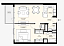 Планировка 1-комнатная квартира 66.1 м2 в ЖК Naya