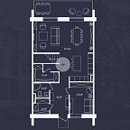 Планировка Апартаменты с 4 спальнями 237.9 м2 в ЖК River Residences