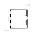 Планировка Апартаменты с 1 спальней 56.74 м2 в ЖК Руновский 14
