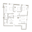 Планировка Квартира с 3 спальнями 154.2 м2 в ЖК Turandot Residences