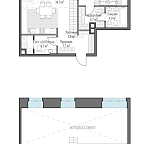 Планировка Квартира с 2 спальнями 112 м2 в ЖК Чистые Пруды