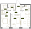 Планировка Квартира с 3 спальнями 68.8 м2 в ЖК West Garden