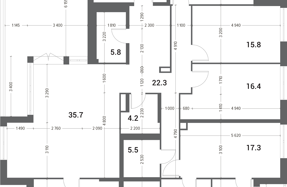 Квартира с 6 спальнями 189.9 м2 в ЖК Nagatino i-Land