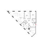 Планировка Квартира с 3 спальнями 121.7 м2 в ЖК Voxhall