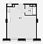 Планировка Апартаменты с 1 спальней 45.5 м2 в ЖК Wellton Spa Residence