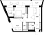 Планировка Квартира с 2 спальнями 63.53 м2 в ЖК Forst