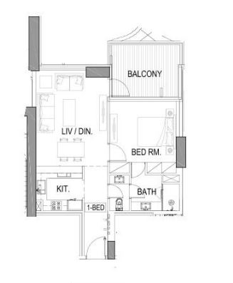 Планировка 1-комнатная квартира 75.6 м2 в ЖК Elegance Tower