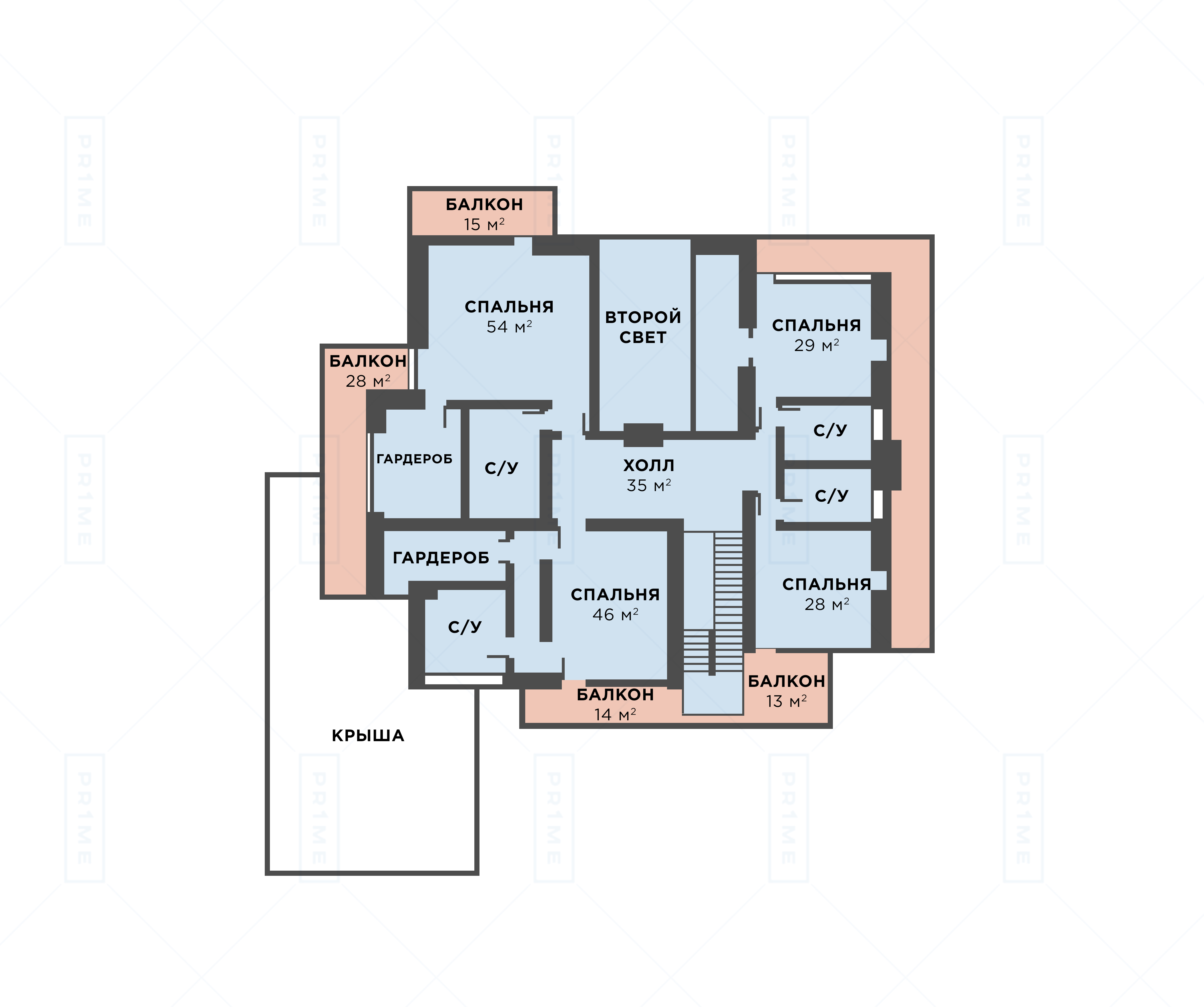 Планировка Домовладение с 4 спальнями 715 м2 в посёлке Millennium Park Фото 2