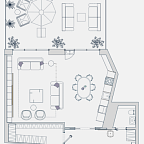 Планировка Апартаменты с 2 спальнями 136.4 м2 в ЖК Звезды Арбата